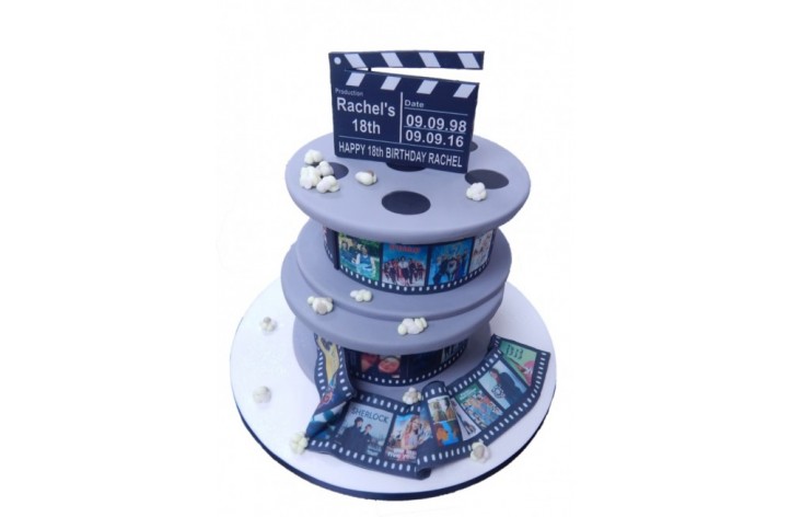 Film Reels & Clapper Board Cake